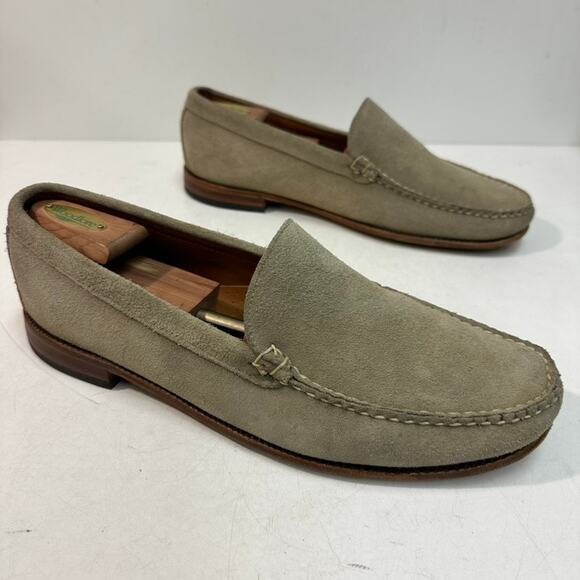 NEW HEELS Rancourt & Co. Naples Venetian Loafer Moc Suede Tan Made in USA 13 D main image 10